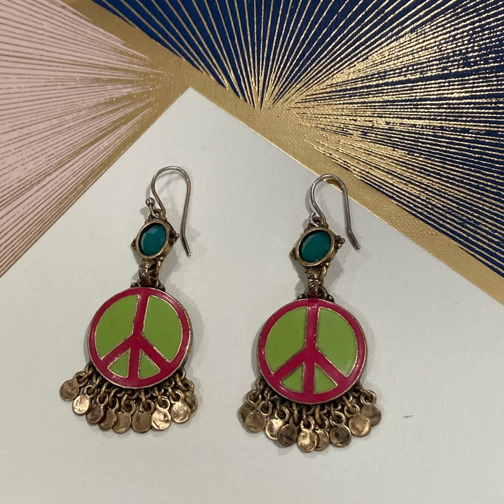 Lucky Brand Peace Earrings